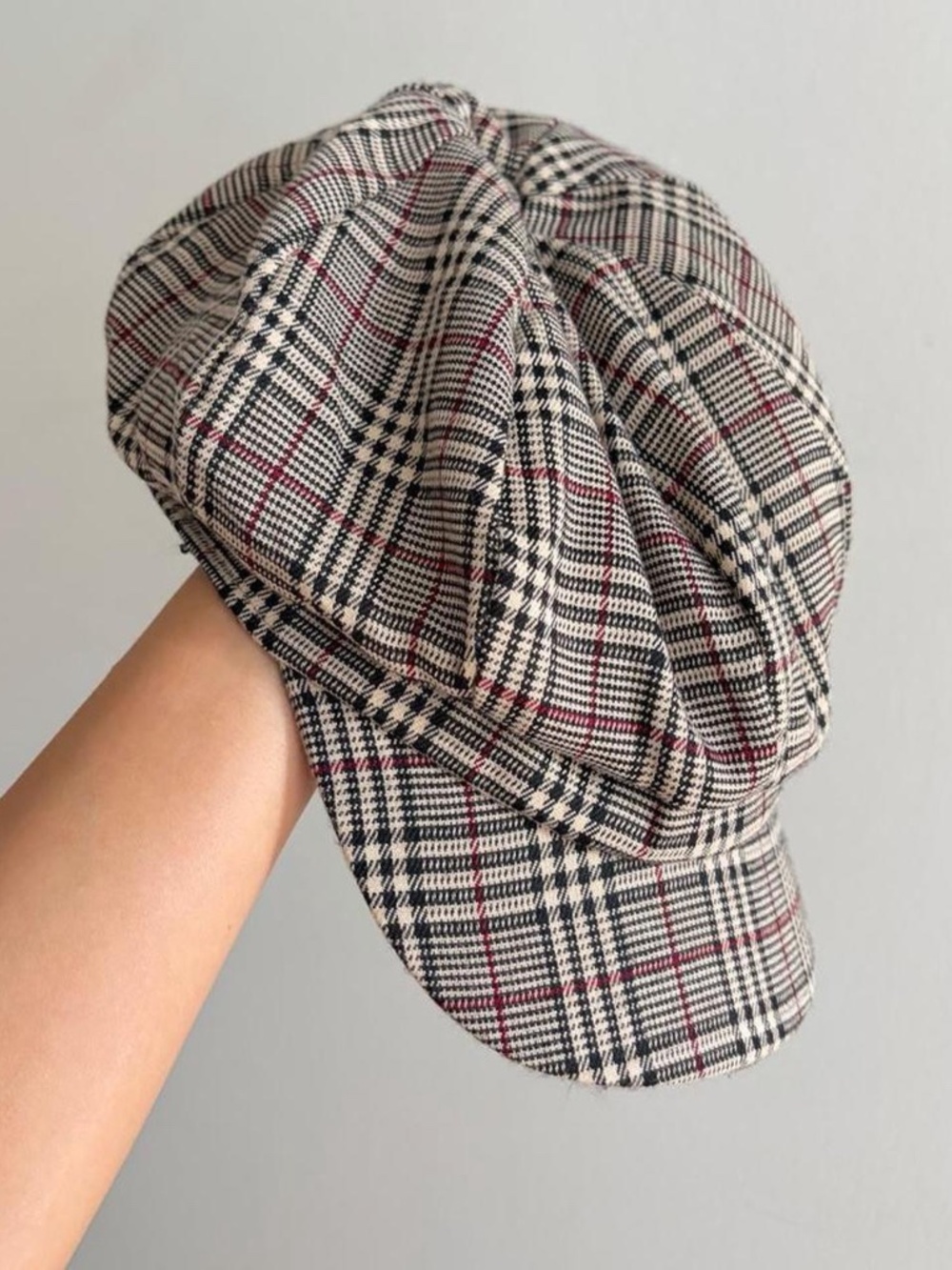 Plaid Newsboy Hat Autumn Indie Cap